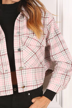 Load image into Gallery viewer, Plaid crop jacket
