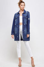 Load image into Gallery viewer, DENIM 3/4 QUARTER JACKETS DISTRESSED WASHED
