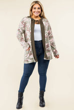 Load image into Gallery viewer, Camo Cardigan with Hoodie
