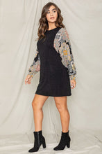 Load image into Gallery viewer, Medallion Bishop Sleeve Mini Dress
