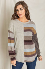 Load image into Gallery viewer, Stripe Contrast Color Block Tunic
