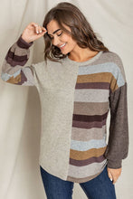 Load image into Gallery viewer, Stripe Contrast Color Block Tunic
