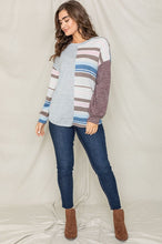 Load image into Gallery viewer, Stripe Contrast Color Block Tunic
