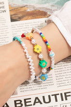 Load image into Gallery viewer, Smiley face and pearl layered bracelet
