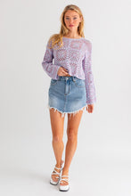 Load image into Gallery viewer, Long Sleeve Crochet Top
