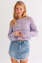 Load image into Gallery viewer, Long Sleeve Crochet Top
