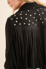 Load image into Gallery viewer, Studded Fringe Open Western Jacket

