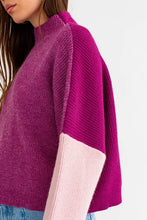 Load image into Gallery viewer, Color Block Oversized Sweater
