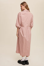 Load image into Gallery viewer, Button Front Puff Sleeve Babydoll Maxi Dress

