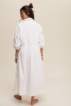 Load image into Gallery viewer, Button Front Puff Sleeve Babydoll Maxi Dress
