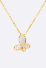 Load image into Gallery viewer, MOP CZ Butterfly Pendant Necklace
