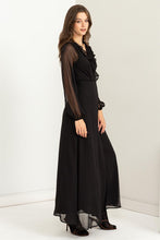 Load image into Gallery viewer, LOST IN LOVE RUFFLE TIE-WAIST MAXI WRAP DRESS
