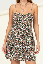 Load image into Gallery viewer, GOTTA FIND ME FLORAL TIE-BACK MINI DRESS
