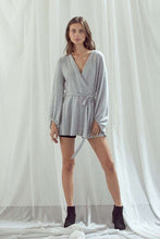 Load image into Gallery viewer, LONG BUBBLE SLEEVE WRAP TUNIC
