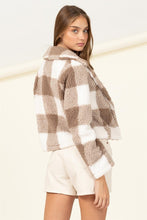 Load image into Gallery viewer, Lucky Break Plaid Pattern Fur Jacket
