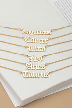 Load image into Gallery viewer, Laser cut zodiac sign pendant necklace
