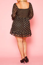 Load image into Gallery viewer, Plus Size Polka Dot Off Shoulder Mini Dress

