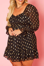 Load image into Gallery viewer, Plus Size Polka Dot Off Shoulder Mini Dress
