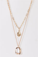 Load image into Gallery viewer, Pearl &amp; Icon Pendants Faux Diamond Necklace
