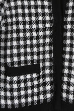 Load image into Gallery viewer, Black check knitted jacket
